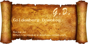 Goldemberg Domokos névjegykártya